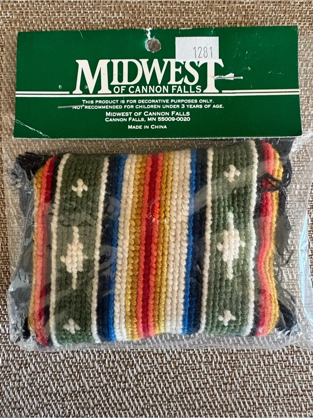 Midwest of Cannon Falls Christmas Ornaments Mini Southwest Aztec Blanket Lot /2